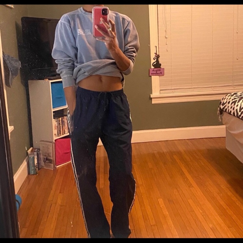 Adidas navy blue climalite track pants